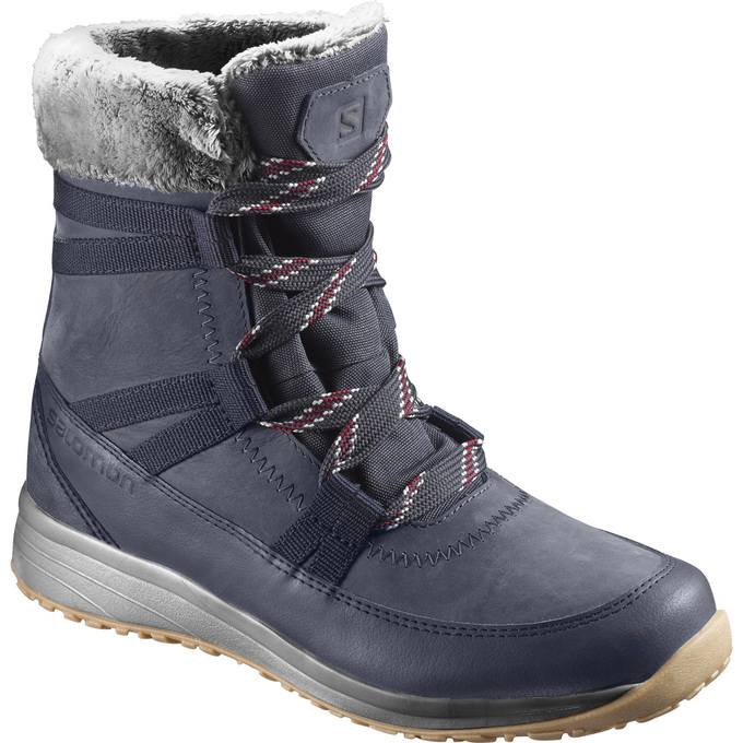 Salomon Israel HEIKA LTR CS WP - Mens Winter Boots - Navy (RBFC-80619)